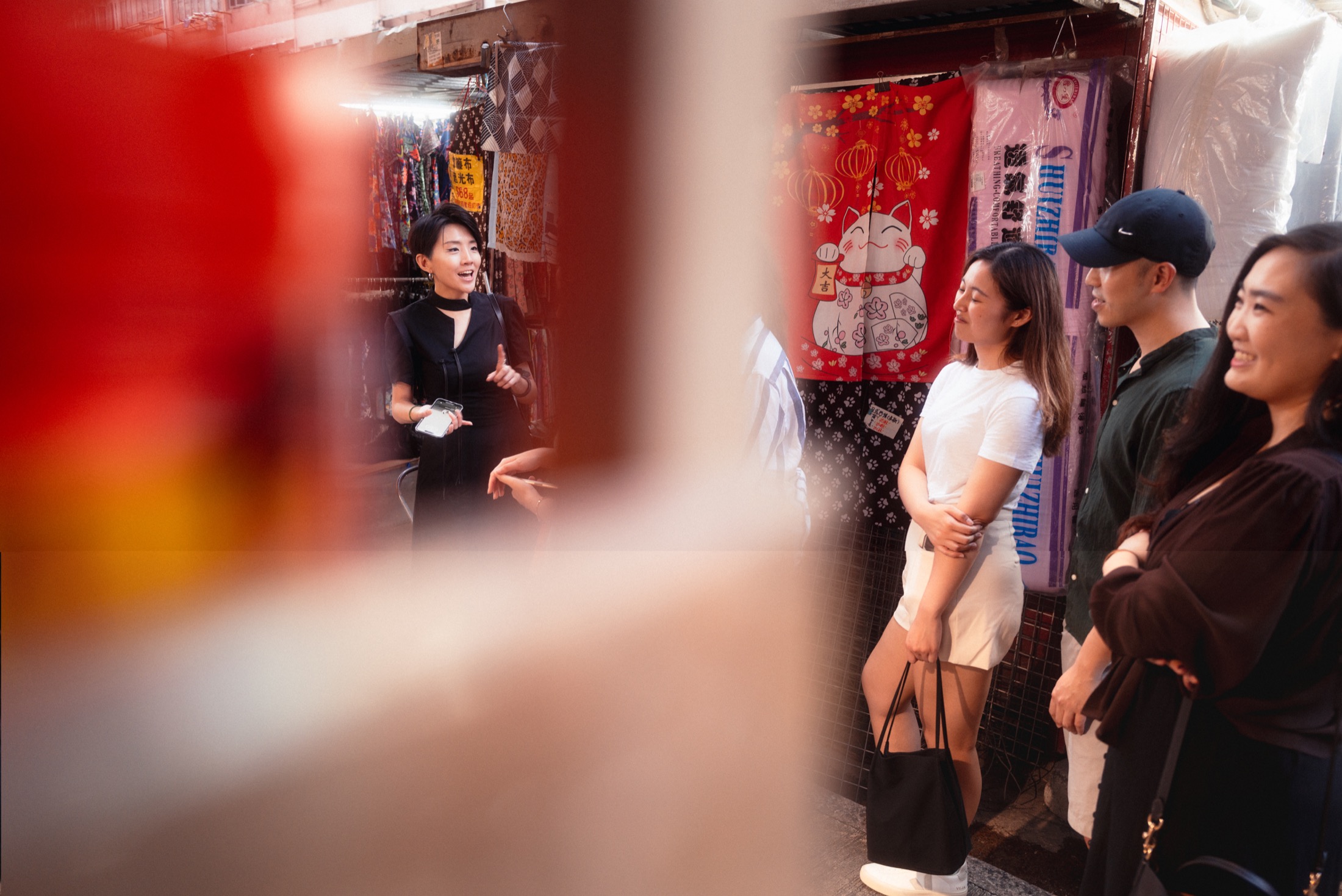 Ashley guiding a Hong Kong food crawl